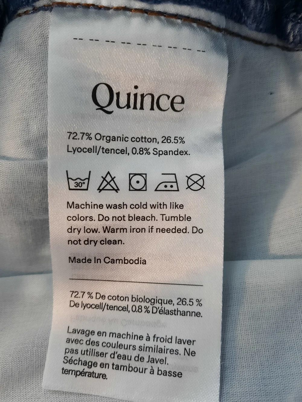 Quince Bella High Rise Stretch Barrel Jeans in Atlantic Blue size 30 - Picture 7 of 15